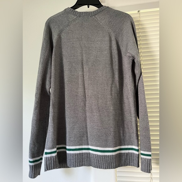 **sold elsewhere** Grey and Green Harry Potter Slytherin Cardigan, size large - Picture 4 of 8